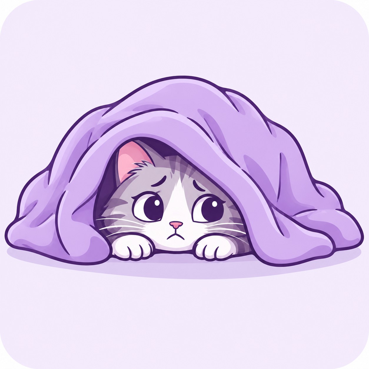 Cat hiding and fear