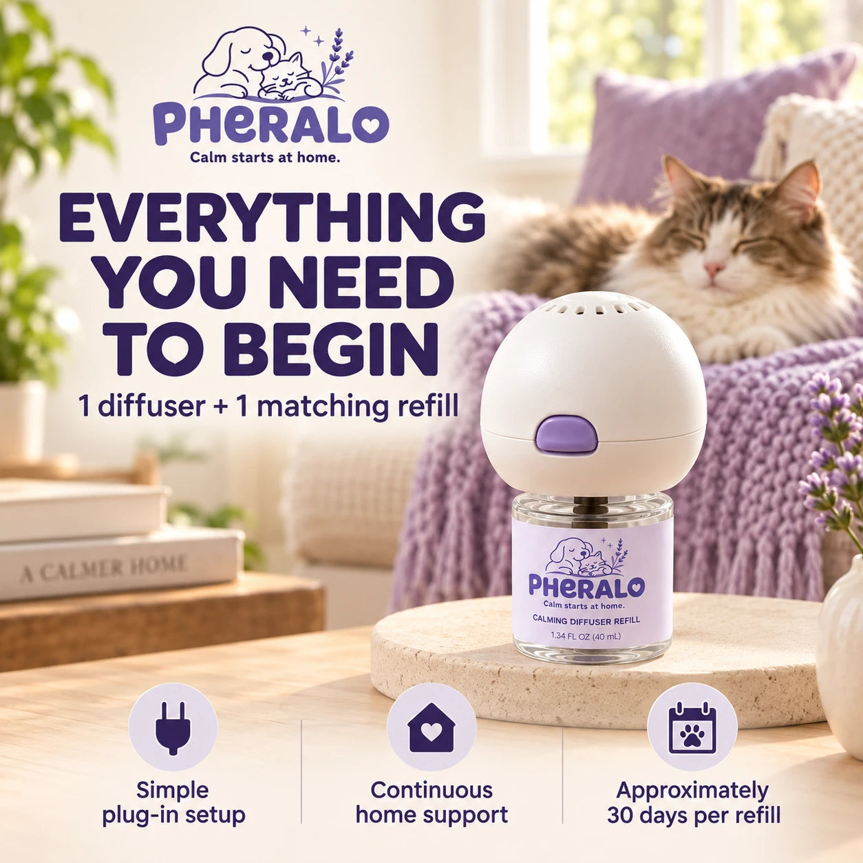 PHERALO Cat Calming Diffuser Kit product gallery image 2
