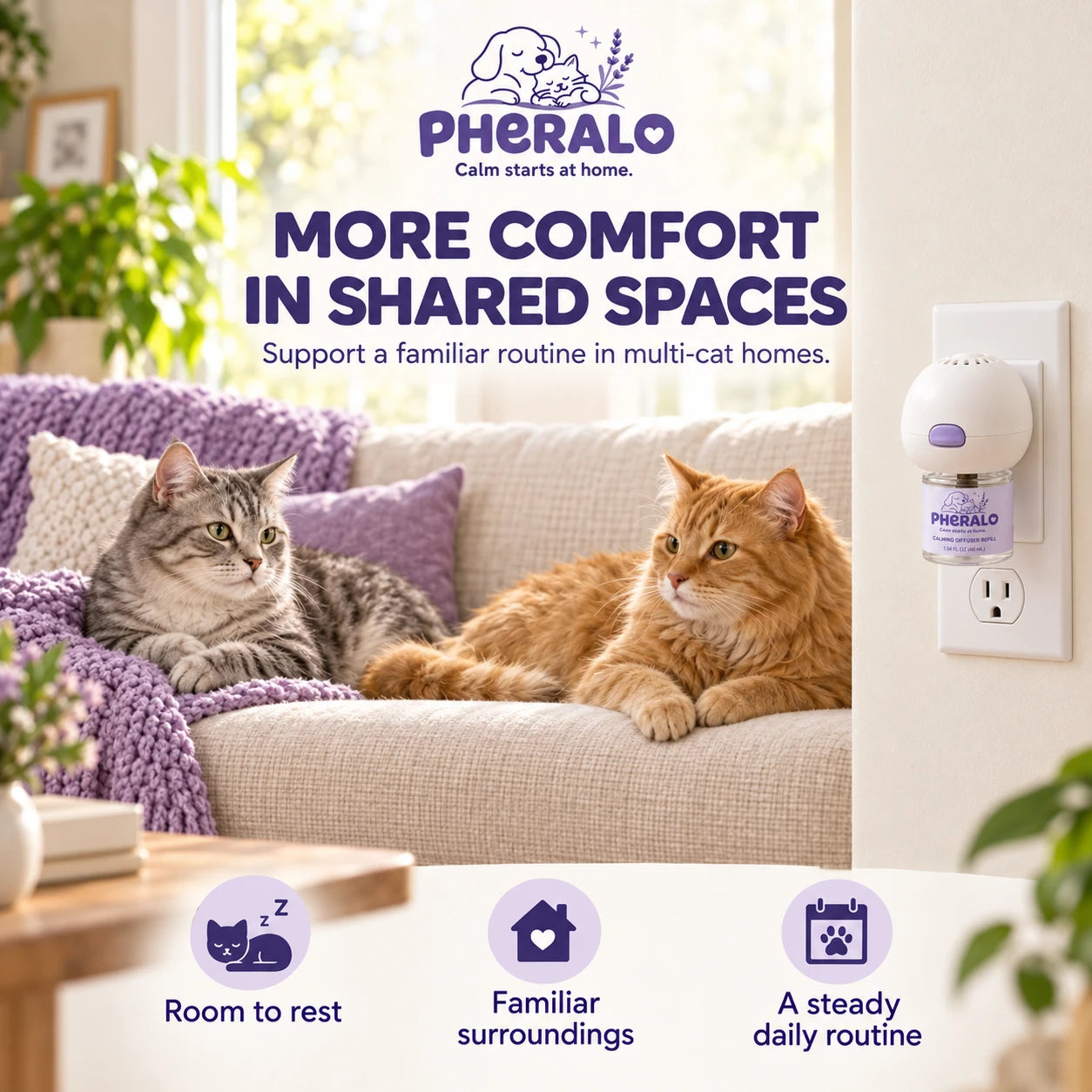 PHERALO Cat Calming Diffuser Kit product gallery image 3