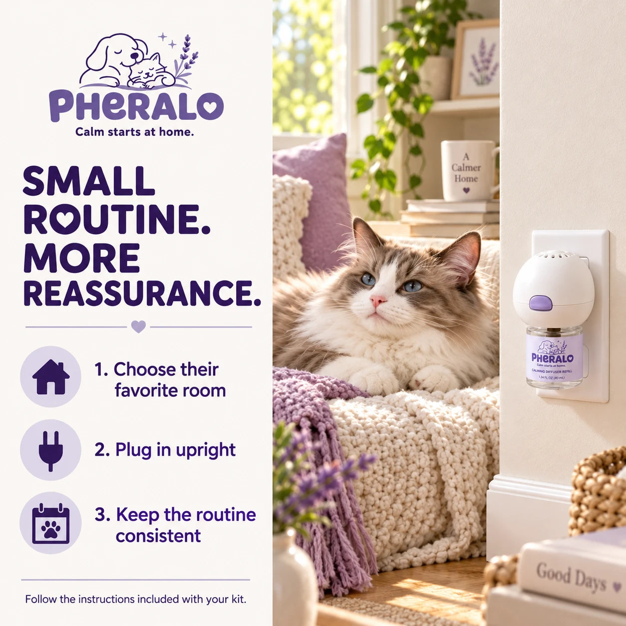 PHERALO Cat Calming Diffuser Kit product gallery image 4