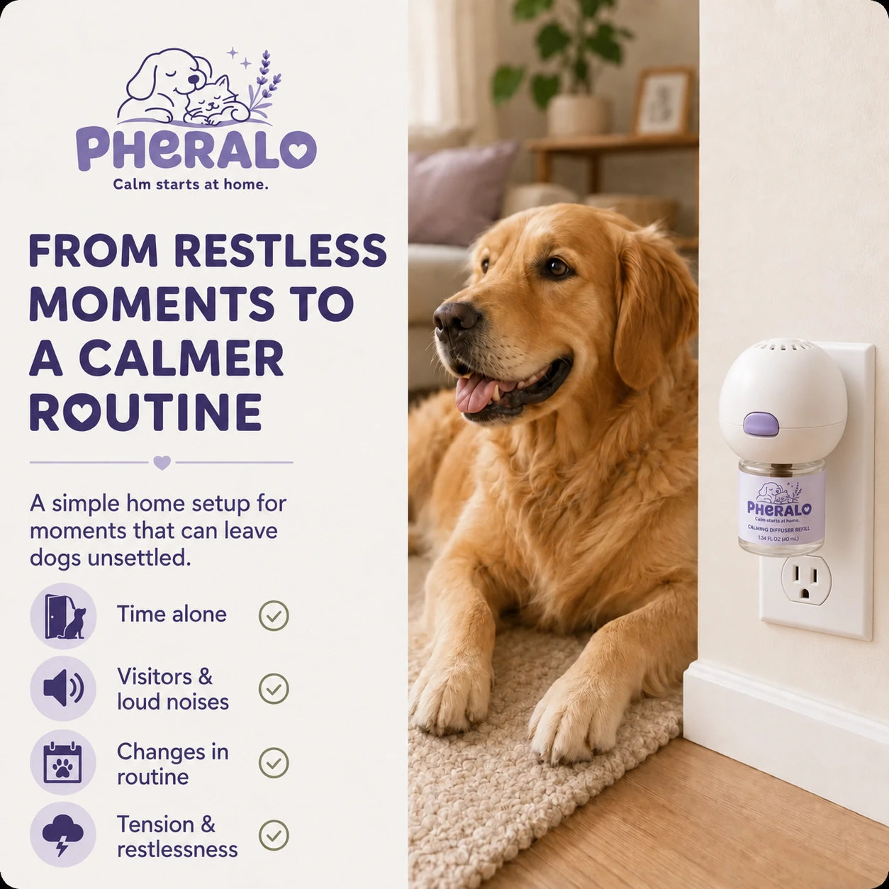 PHERALO Dog Calming Diffuser Kit product gallery image 1