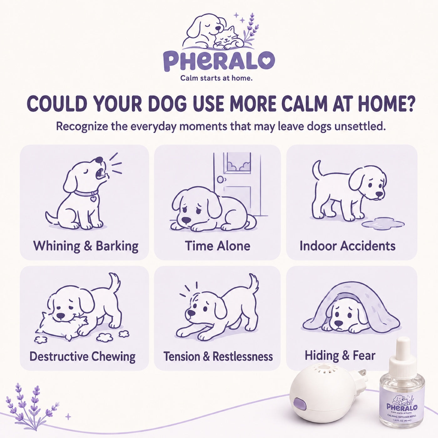 PHERALO Dog Calming Diffuser Kit product gallery image 3