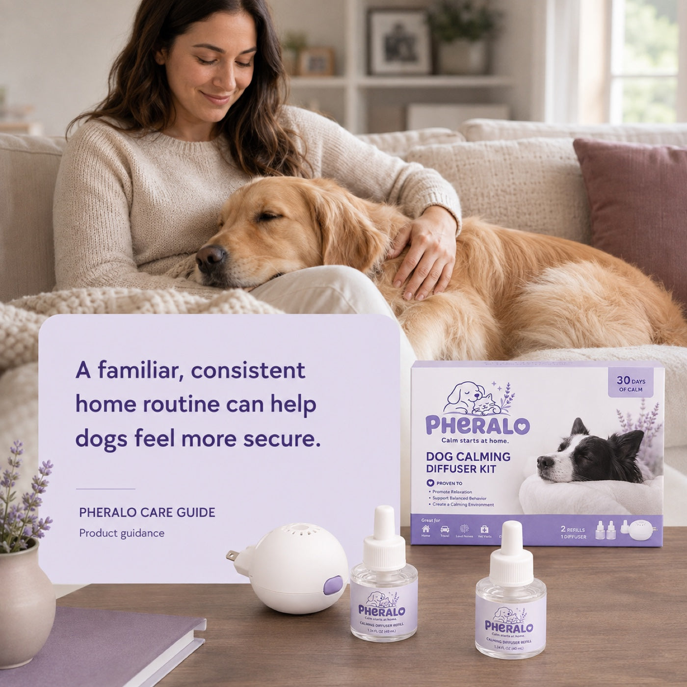 PHERALO Dog Calming Diffuser Kit product gallery image 11