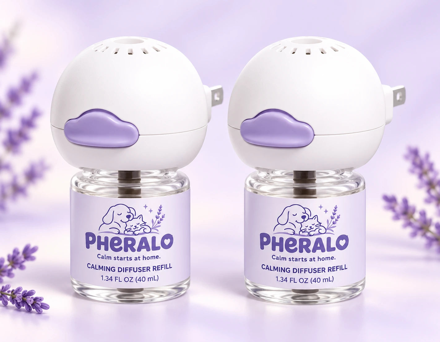 PHERALO pack with 2 diffusers and 2 matching refills